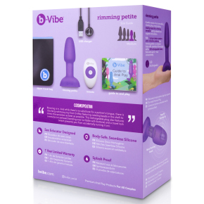 Анальная пробка с римминг-эффектом b-Vibe Rimming Plug Petite, фиолетовая