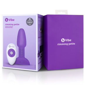 Анальная пробка с римминг-эффектом b-Vibe Rimming Plug Petite, фиолетовая