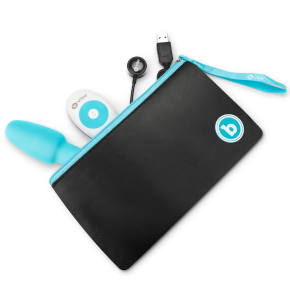 Анальная пробка с римминг-эффектом b-Vibe Rimming Plug Petite, голубая