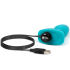 Анальная пробка с римминг-эффектом b-Vibe Rimming Plug Petite, голубая