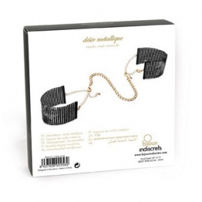 Черные дизайнерские наручники Desir Metallique Metallic Mesh Handcuffs