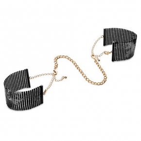 Черные дизайнерские наручники Desir Metallique Metallic Mesh Handcuffs