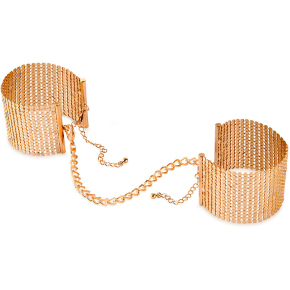 Дизайнерские наручники Desir Metallique Metallic Mesh Handcuffs, золотистые