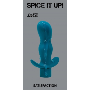 Анальная пробка с вибрацией Lola Toys Satisfaction, бирюзовая