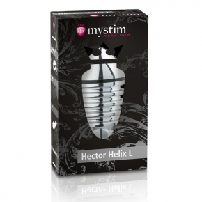 Mystim Hector Helix L — анальная пробка-электростимулятор (аксессуар MyStim), 11.5×5 см