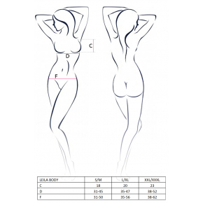 Пикантное боди Leila из эластичных лент с оборками