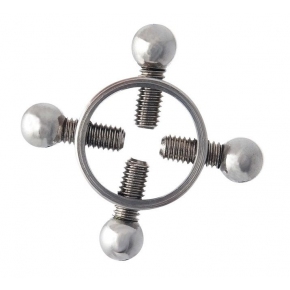 Серебристые зажимы для сосков на винтах