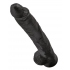 Pipedream King Cock 14" Cock with Balls, черный — фаллоимитатор-гигант с мошонкой на присоске, 37.5×6.1 см