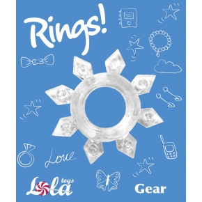 Эрекционное кольцо Lola Toys Gear, прозрачный