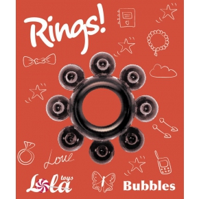 Эрекционное кольцо Lola Toys Bubbles, черный