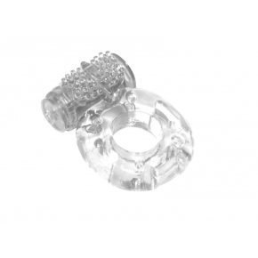 Эрекционное кольцо с вибрацией Lola Toys Axle-pin, прозрачный