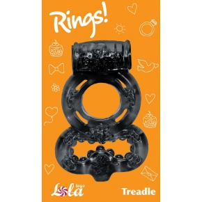 Эрекционное виброкольцо с подхватом Lola Toys Treadle, черный