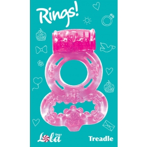 Эрекционное виброкольцо с подхватом Lola Toys Treadle, розовый