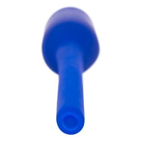 Синий силиконовый вибростимулятор для уретры с отверстием, 19×0.7 см