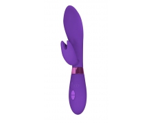 Indeep Leyla, фиолетовый — вагинально-клиторальный вибратор из силикона, 20.5×3.3 см