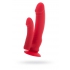 Вибратор для двойного проникновения Black & Red Double Penetrating Vibrator, красный