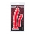 Вибратор для двойного проникновения Black & Red Double Penetrating Vibrator, красный