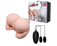 Реалистичная попка с 2 любовными тоннелями и вибрацией Crazy Bull The Realistic Vagina and Anal