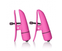 Nipple Play Nipplettes, розовые — зажимы на соски с вибрацией