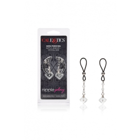 Регулируемые зажимы на соски Nipple Play Non-Piercing Nipple Jewelry Crystal Gem