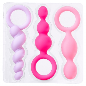 Набор анальных плагов Satisfyer Plugs Silicone, разноцветные