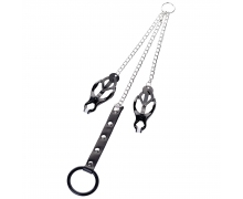 Зажимы для сосков с кольцом для пениса