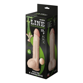 Фаллоимитатор с мошонкой на присоске, 23&times;5 см