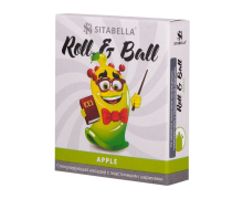 Стимулирующий презерватив-насадка Sitabella Roll & Ball Apple