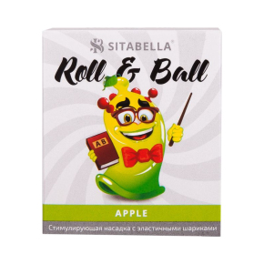Стимулирующий презерватив-насадка Sitabella Roll & Ball Apple
