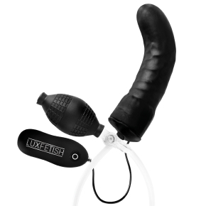 Inflatable Vibrating Curved Dildo — надувной изогнутый фалос с вибрацией и расширением, 16×3.8 см