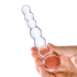 5" Curved Glass Beaded Dildo — изогнутный прозрачный стимулятор, 13 см