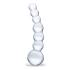 5" Curved Glass Beaded Dildo — изогнутный прозрачный стимулятор, 13 см