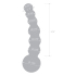5" Curved Glass Beaded Dildo — изогнутный прозрачный стимулятор, 13 см