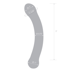 6" Curved Glass G-Spot Dildo — синий изогнутый фаллоимитатор, 16 см