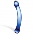 6" Curved Glass G-Spot Dildo — синий изогнутый фаллоимитатор, 16 см