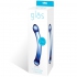 6" Curved Glass G-Spot Dildo — синий изогнутый фаллоимитатор, 16 см