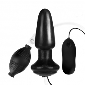 Надувная вибрирующая анальная пробка Lux Fetish 4" Inflatable Vibrating Butt Plug