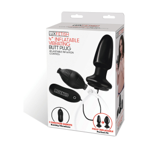Надувная вибрирующая анальная пробка Lux Fetish 4" Inflatable Vibrating Butt Plug