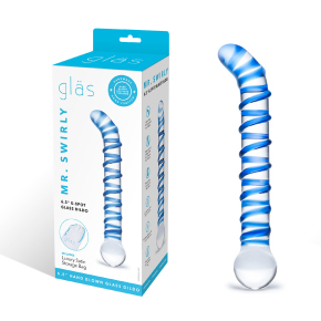 Стеклянный фаллос Glas Mr. Swirly 6.5" G-Spot Glass Dildo
