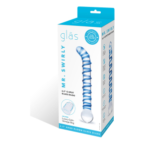 Стеклянный фаллос Glas Mr. Swirly 6.5" G-Spot Glass Dildo