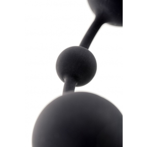 Черная анальная цепочка с шариками