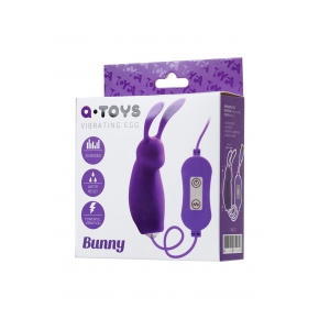 A-Toys Bunny &mdash; фиолетовое виброяйцо с пультом управления, работающее от USB, ⌀2.6 см