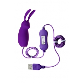 A-Toys Bunny &mdash; фиолетовое виброяйцо с пультом управления, работающее от USB, ⌀2.6 см