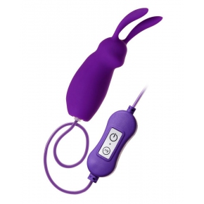 A-Toys Bunny &mdash; фиолетовое виброяйцо с пультом управления, работающее от USB, ⌀2.6 см