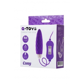 A-Toys Cony — фиолетовое виброяйцо с пультом управления,  работающее от USB, ⌀2.1 см