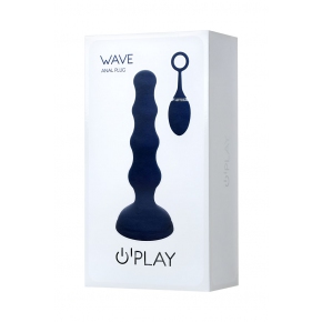 Синяя анальная вибровтулка OPlay Wave с пультом ДУ