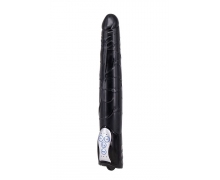 Черный вибратор Long John Realistic Thrusting Vibrator с функцией толкания