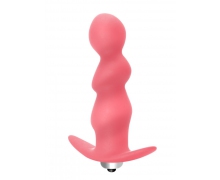 Фигурная анальная вибропробка Lola Toys Spiral Anal Plug, розовая