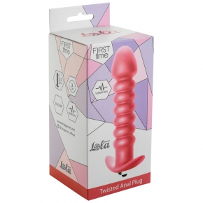 Анальная вибропробка Lola Toys Twisted Anal Plug, розовая