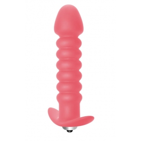 Анальная вибропробка Lola Toys Twisted Anal Plug, розовая